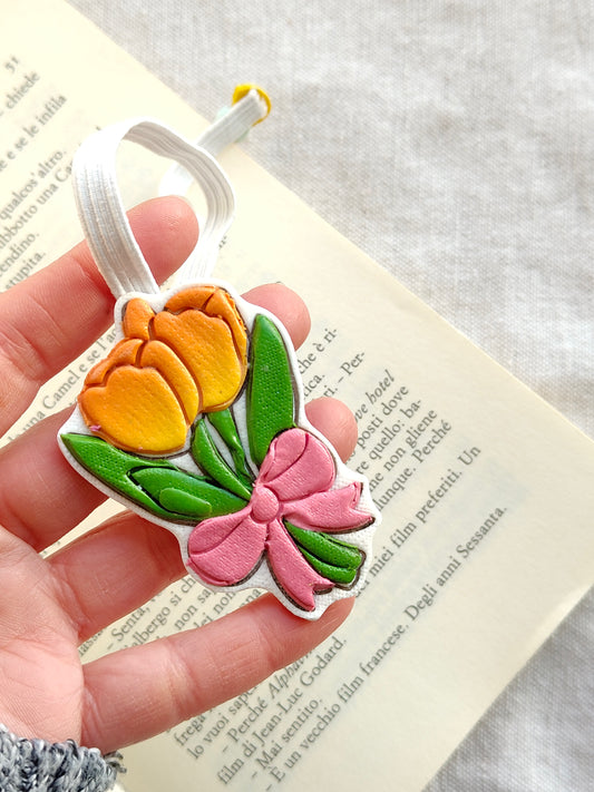 Collezione Primavera | Segnalibro Elastico Regolabile | Soggetti Floreali Artigianali