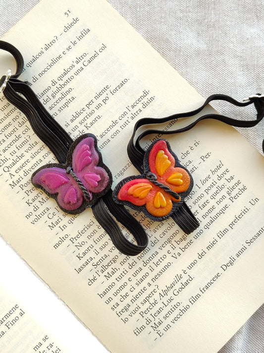 Collezione Primavera | Segnalibro Elastico Regolabile | "Volo di Farfalla"