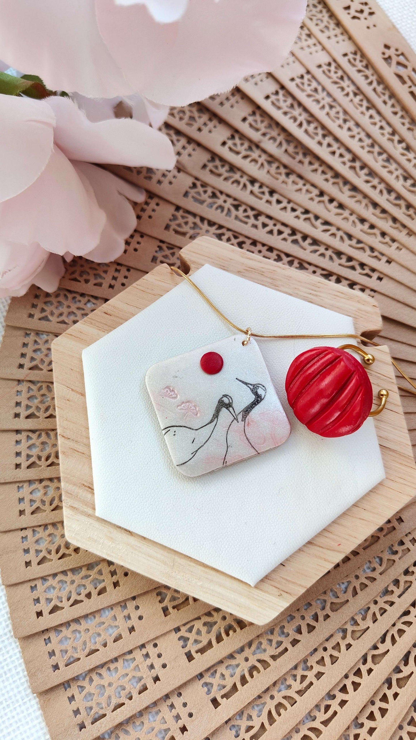 Collana Japanese Tsuru Square | I Love Japan