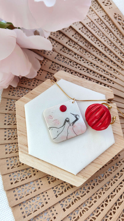 Collana Japanese Tsuru Square | I Love Japan