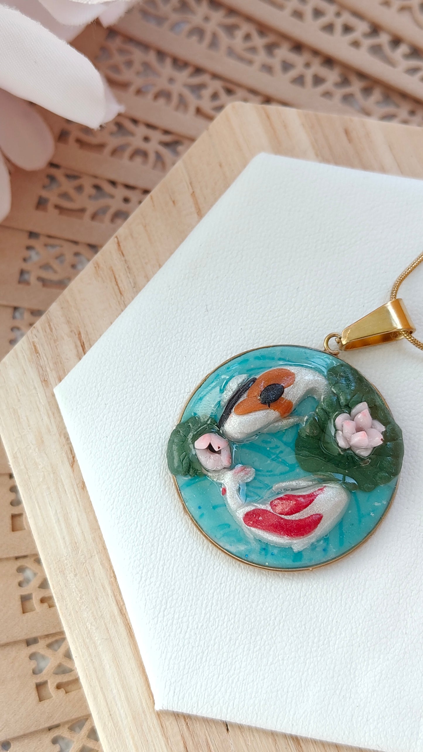 Collana Acqua Koi | "Mizu no Kokoro" (Cuore dell'Acqua)