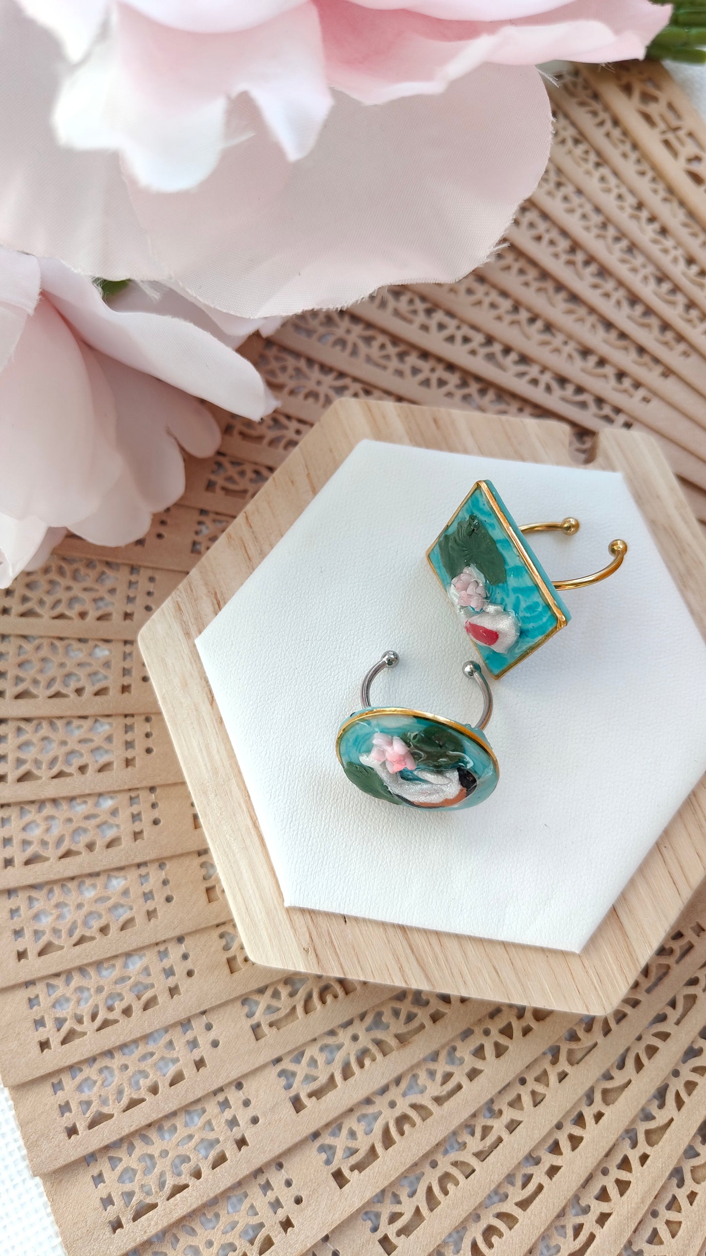 Anello Quadrato Koi "Shikaku no Un" (Fortuna Quadrata)