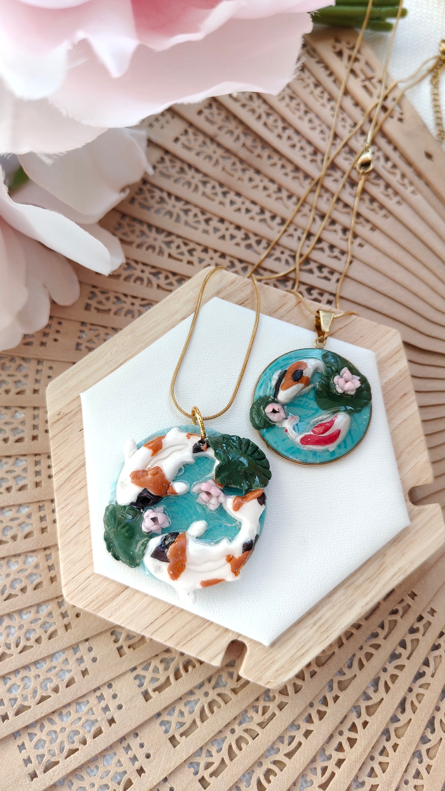 Collana Acqua Koi | "Mizu no Kokoro" (Cuore dell'Acqua)