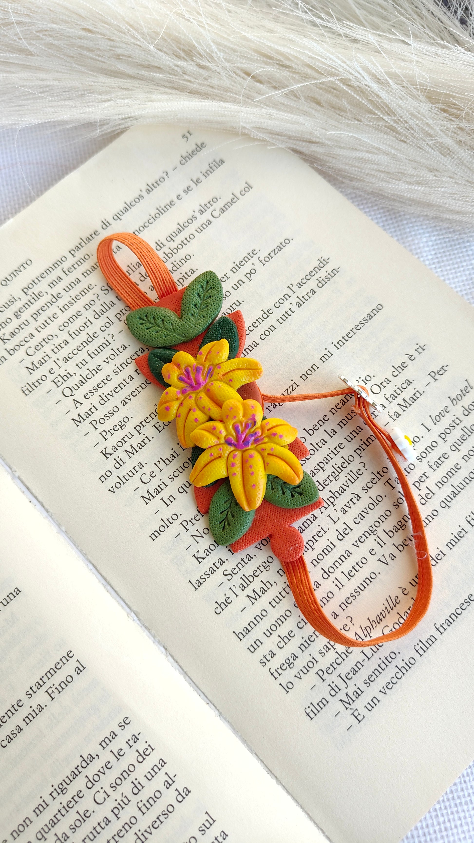 Collezione Boho Chic | Segnalibri gioiello | Giglio Giallo