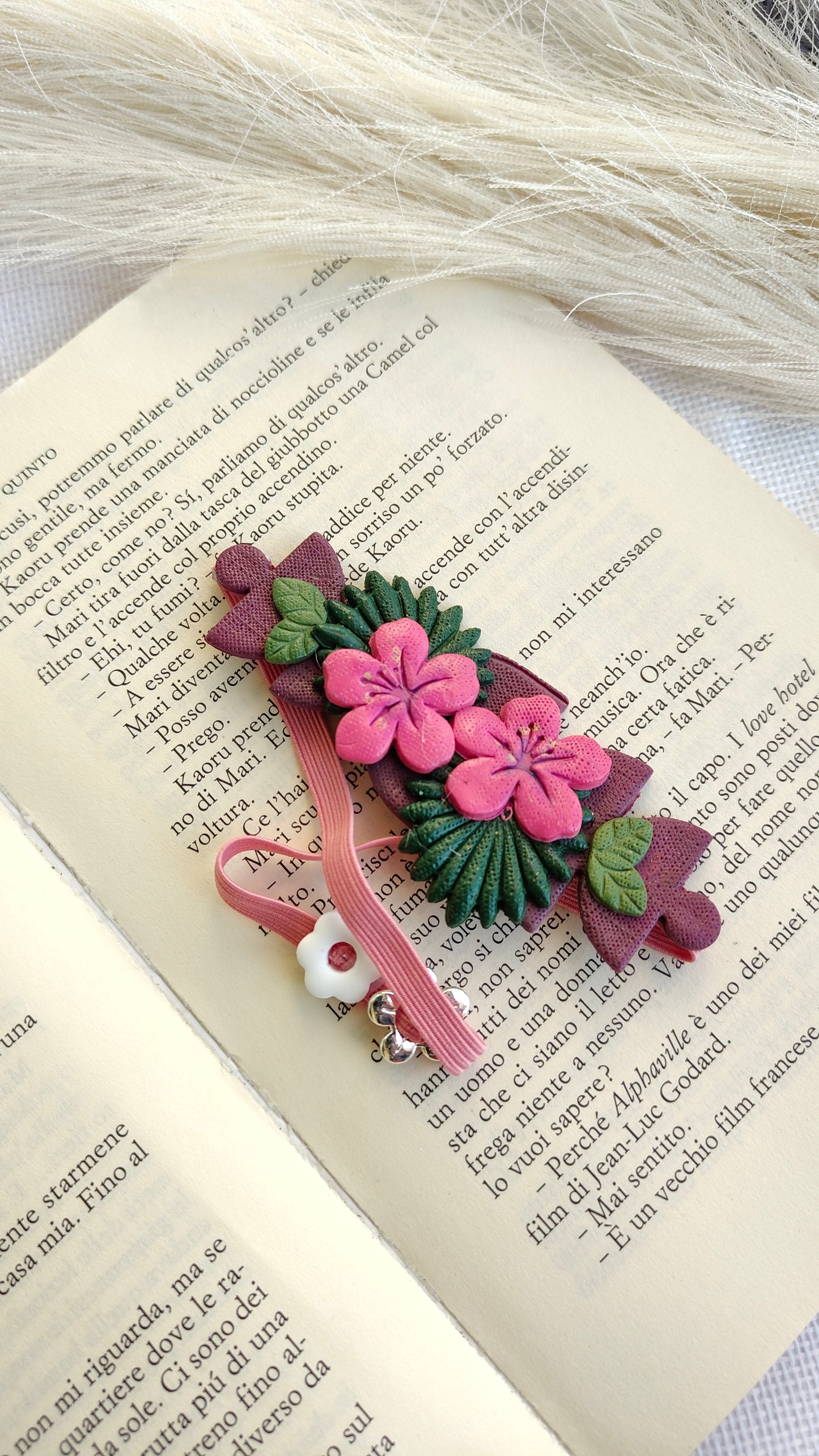 Collezione Boho Chic | Segnalibri gioiello | Hibiscus Fucsia