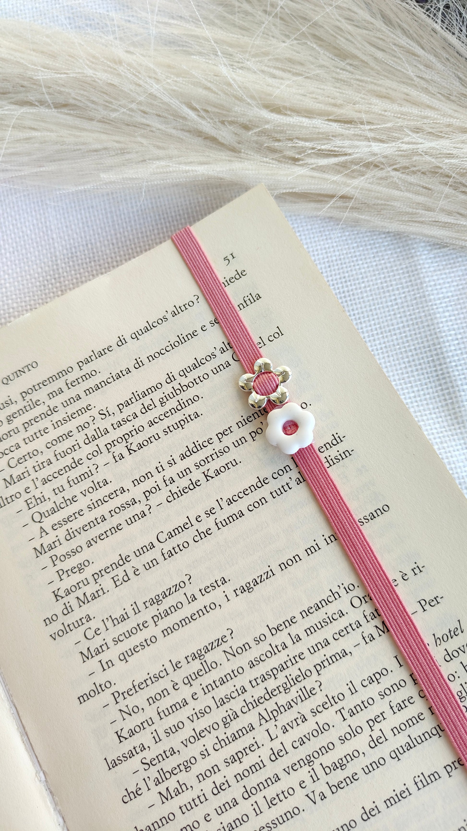 Collezione Boho Chic | Segnalibri gioiello | Hibiscus Fucsia