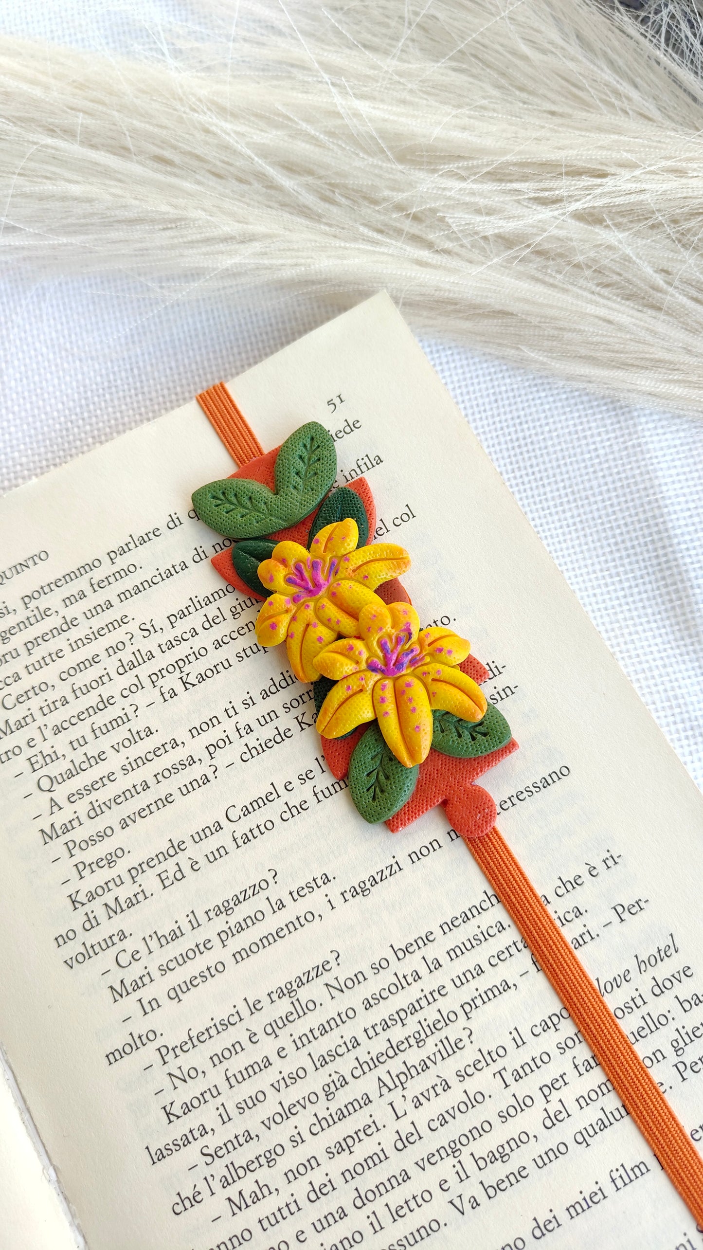 Collezione Boho Chic | Segnalibri gioiello | Giglio Giallo