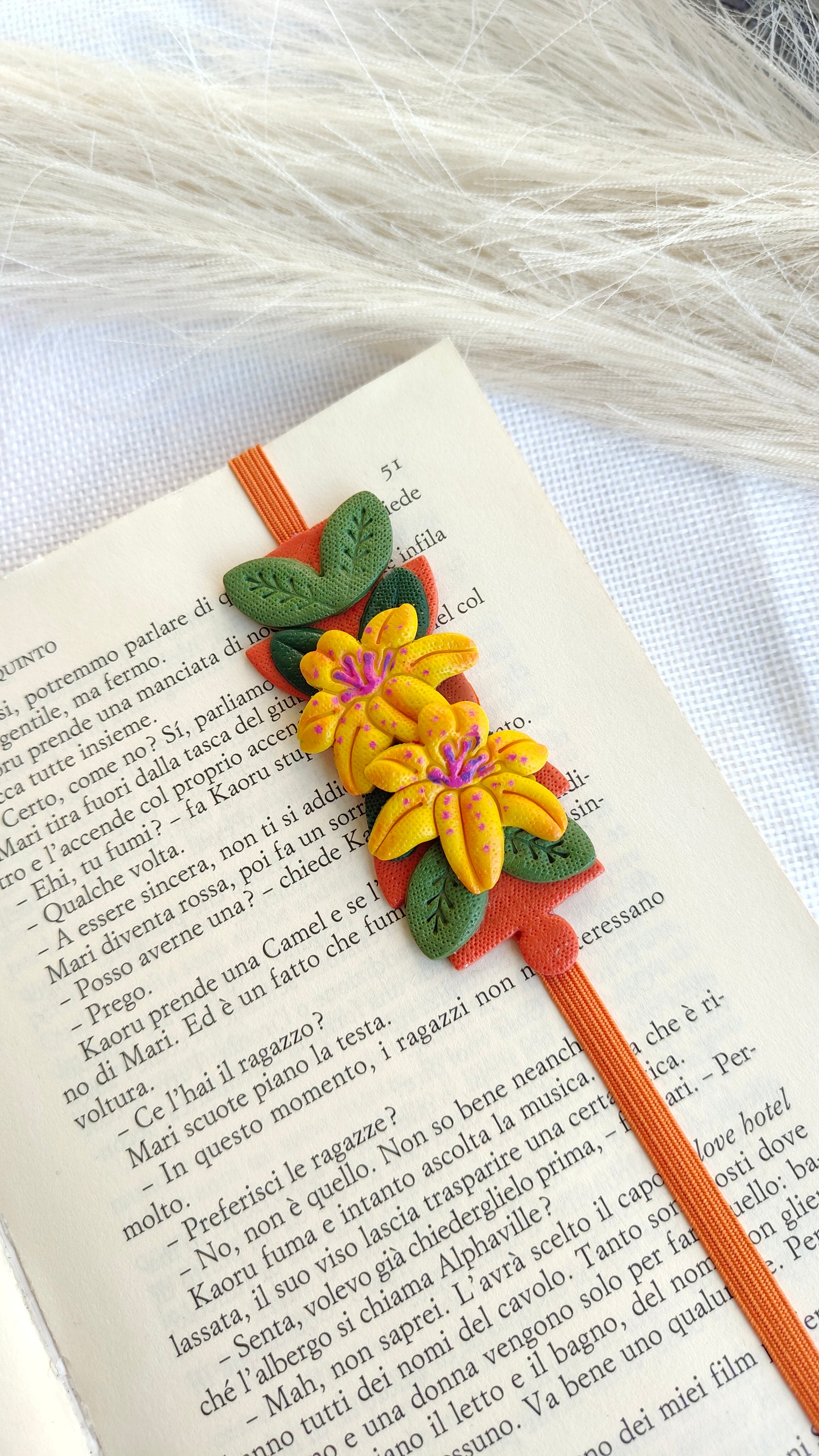 Collezione Boho Chic | Segnalibri gioiello | Giglio Giallo