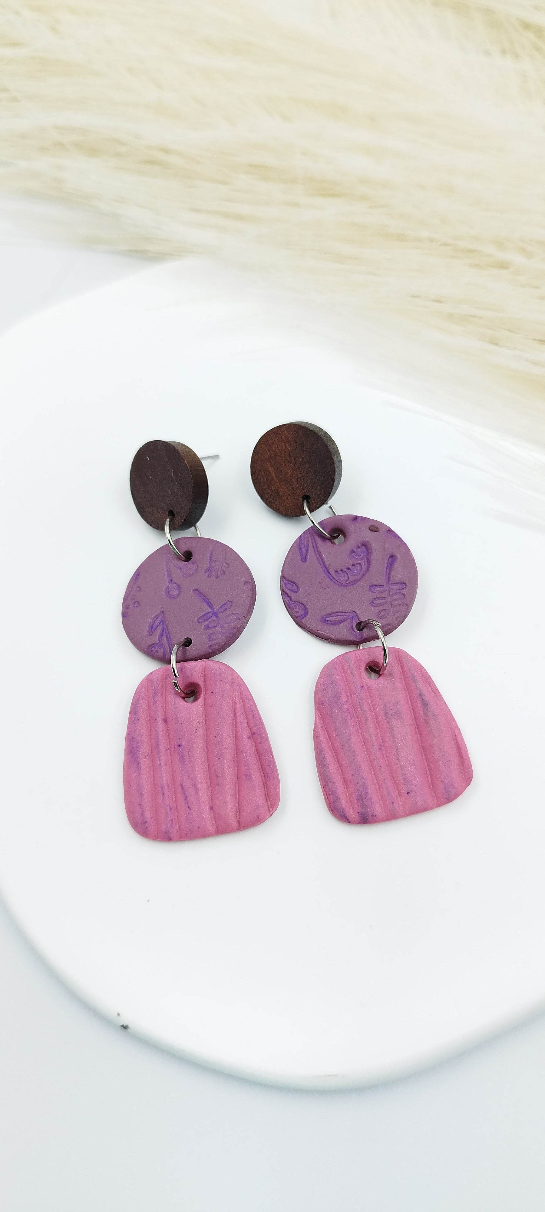 Orecchini Pendenti etnici - Loopy Clay