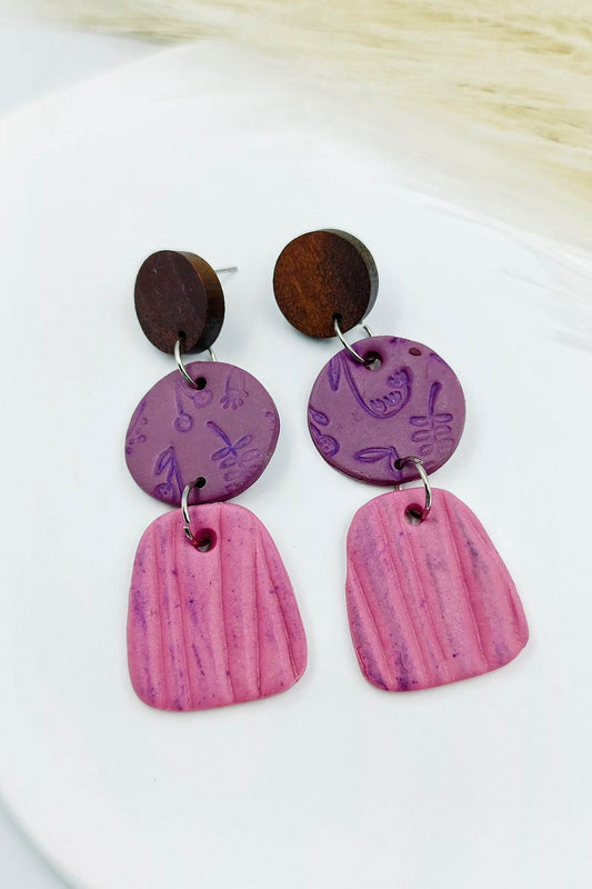 Orecchini Pendenti etnici - Loopy Clay
