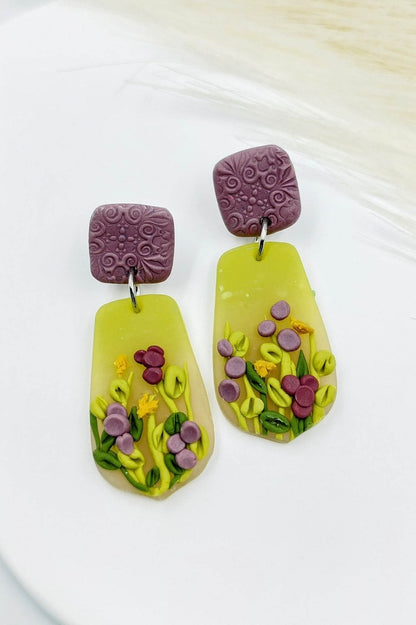 Orecchini Pendenti fondo del mare astratto