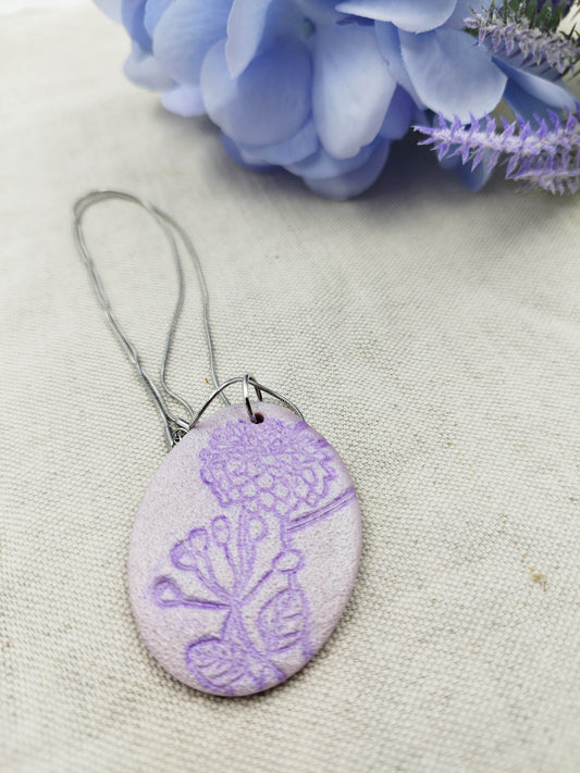 Collana con Ciondolo lilla - Dalia Elegante - Loopy Clay