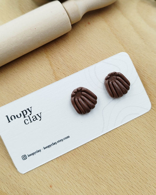 Orecchini piccoli: breakfast collections pudding - Loopy Clay