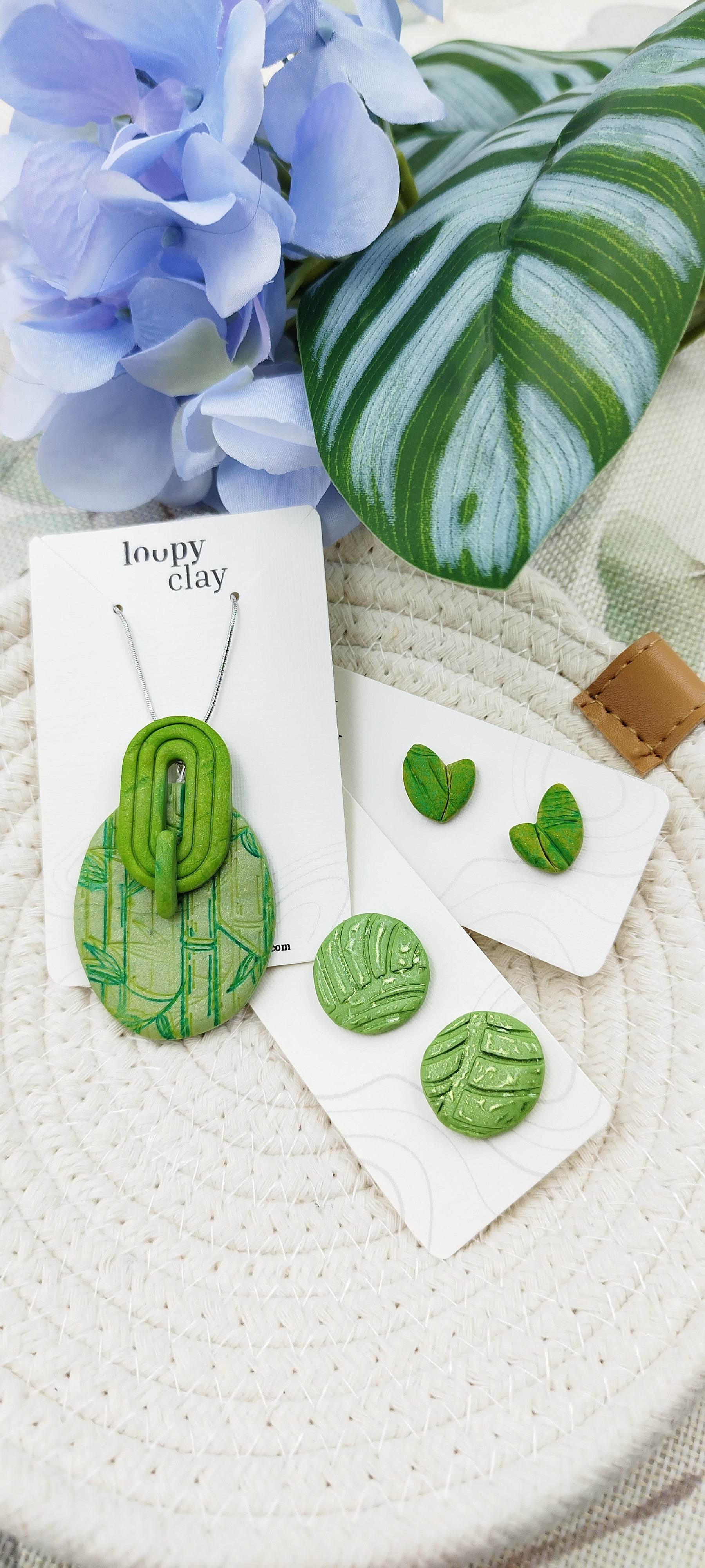 Collana design stile etnico - motivo bambu - Loopy Clay