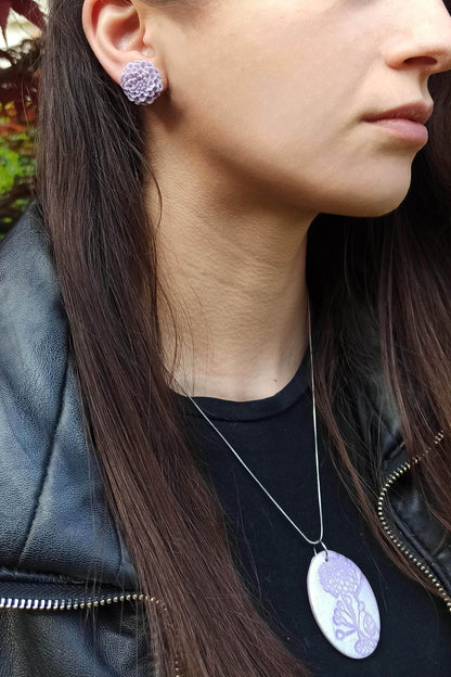 Orecchini a bottone Dalia - semplici e delicati