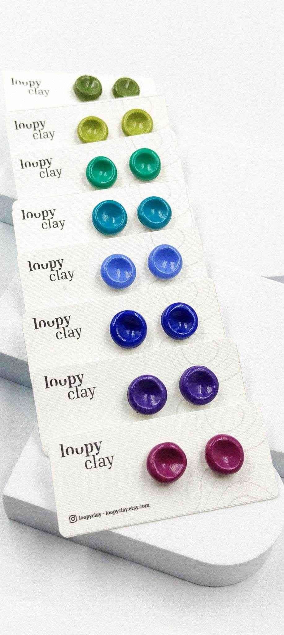 Orecchini a bottone dots