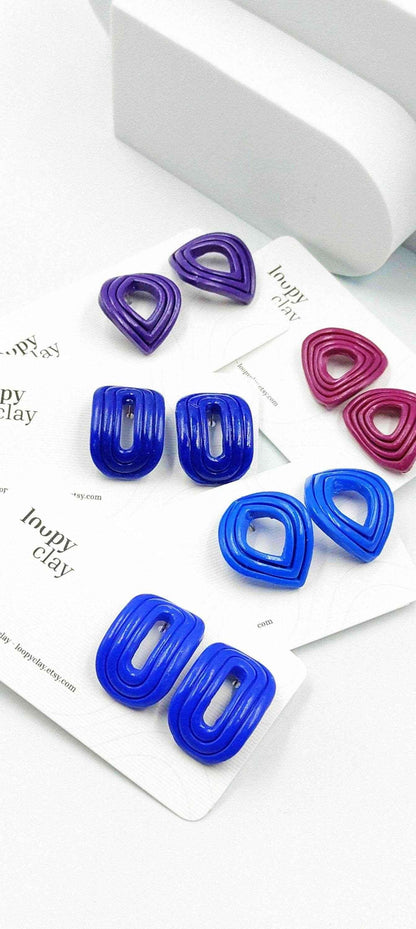 Orecchini Huggies - minimal design colori Fluo