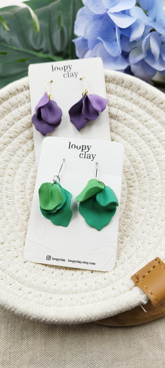 Orecchini Petali di Fiore delicati - Loopy Clay