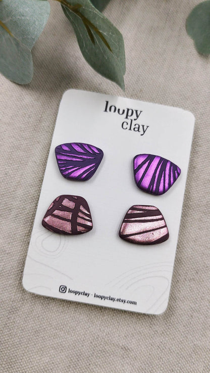 Collezione Design | Orecchini "Geometric Purple"