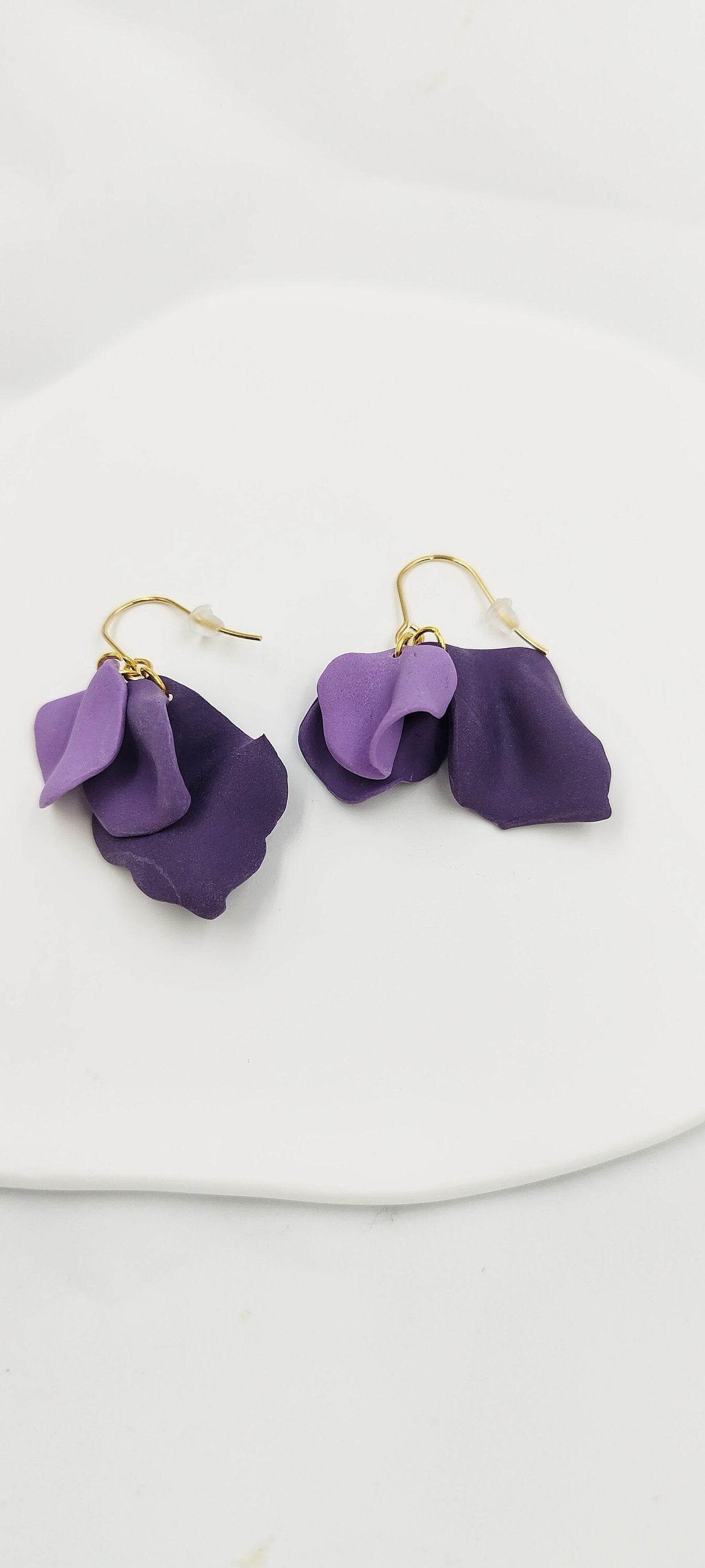 Orecchini Petali di Fiore delicati - Loopy Clay