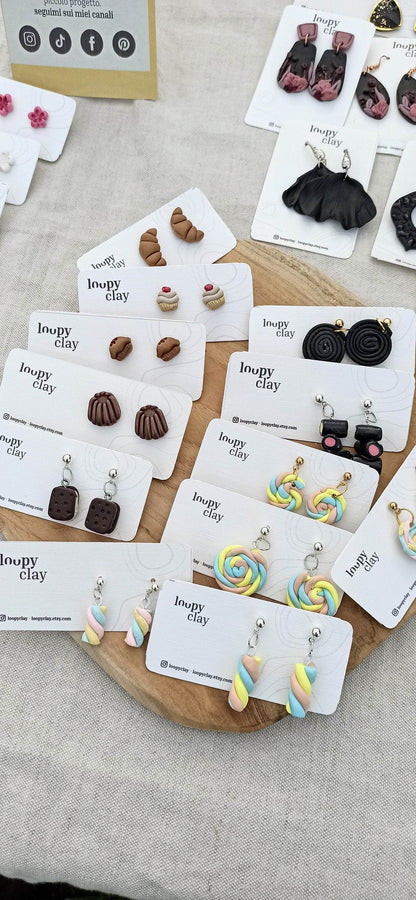 Orecchini Divertenti con biscotto alla crema