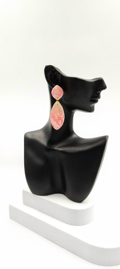 Orecchini pendenti effetto vetro