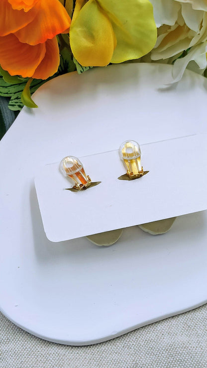 Orecchini a Clip bombati effetto perlato