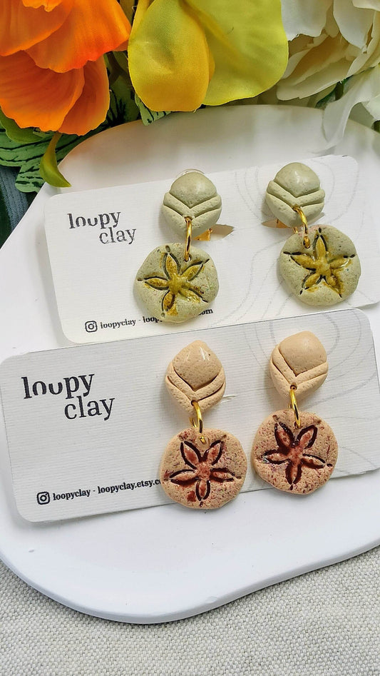 Orecchini a clip tema marino delicato - Loopy Clay