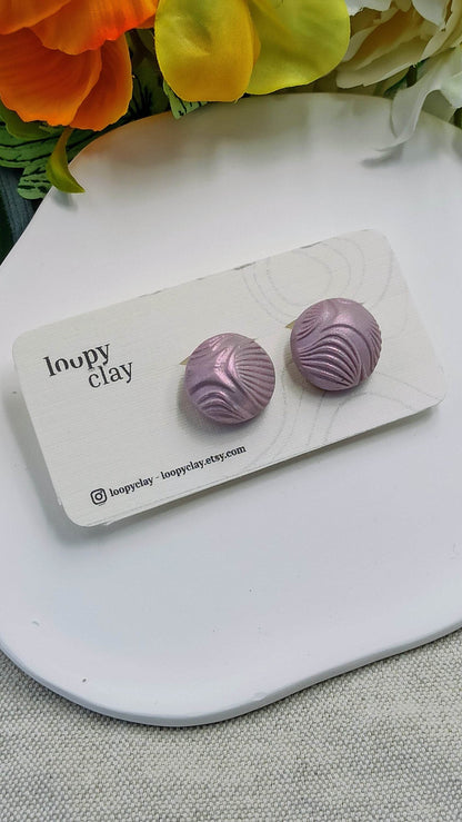 Orecchini a Clip bombati effetto perlato