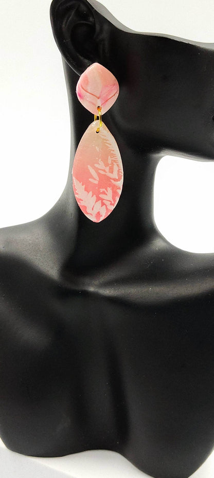 Orecchini pendenti effetto vetro