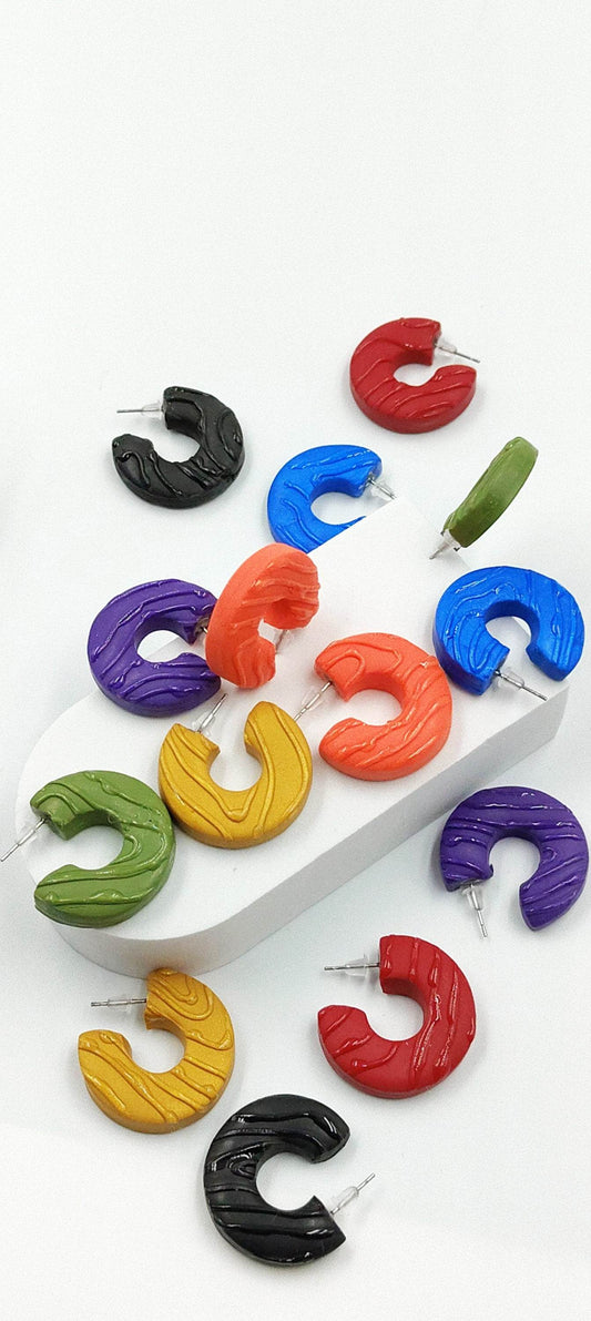 Orecchini a cerchio pop loop - Loopy Clay