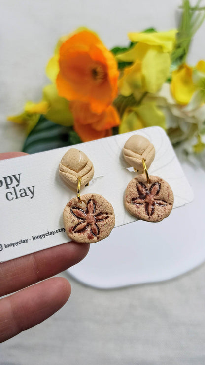 Orecchini a clip tema marino delicato