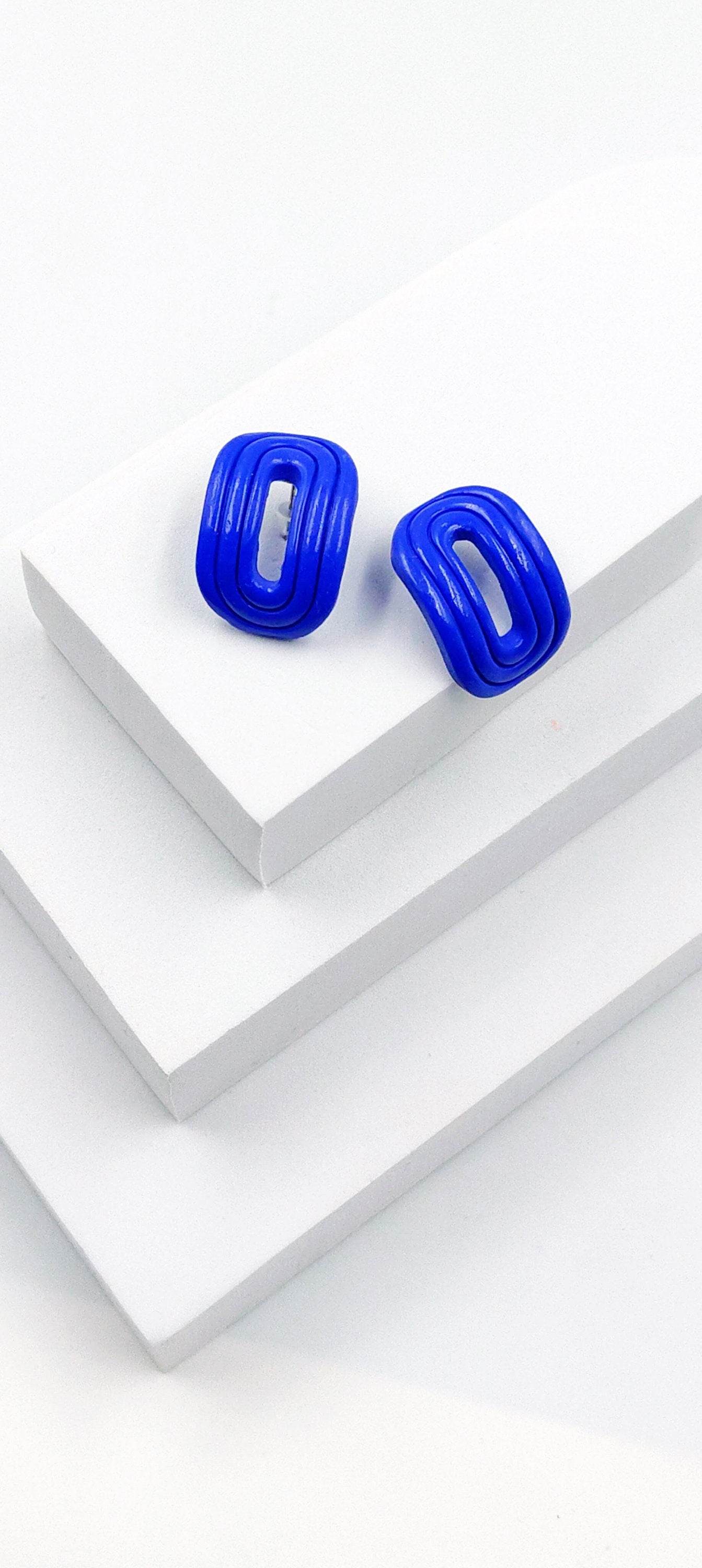 Orecchini moderni Huggies Fluo - Loopy Clay