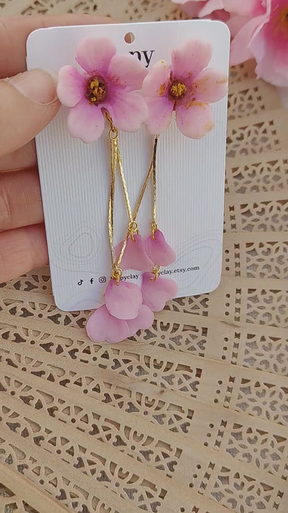 Orecchini Sakura Blossom (Versione Pendente) | Collezione I Love Japan