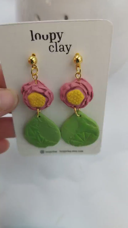 Orecchini con Fiore di Loto Asimmetrici: Un Simbolo di Purezza e Armonia per il Tuo Stile - Leggeri e unici Simbolo di purezza e armonia