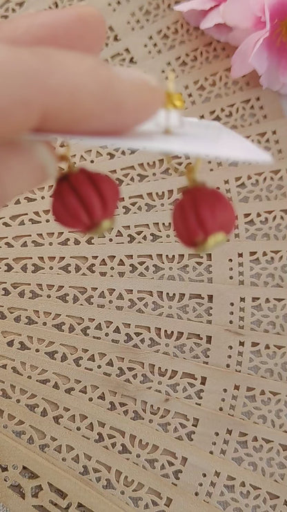 Orecchini "Lanterne di Gion" (Chouchin Rosse) | Collezione I Love Japan