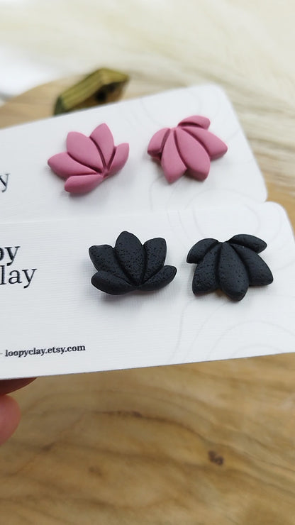 Lotus Flower Earrings - Minimal and Elegant