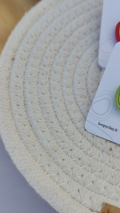 Button Apple Earrings | Lightweight artisanal design