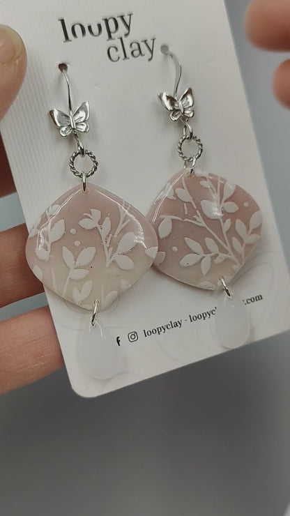 Handcrafted Earrings | Dreamy Nature Silk Garden