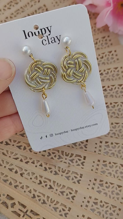 Orecchini Mizuhiki "Pure Pearl" (Argento e Perla) | Collezione I Love Japan