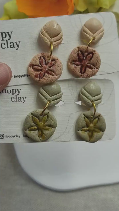 Orecchini a clip tema marino, orecchini artigianali - Gioielli Etnici con Conchiglia: Un Tocco di Mare e Cultura per Ogni Look