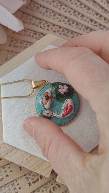 Collana Acqua Koi | "Mizu no Kokoro" (Cuore dell'Acqua)
