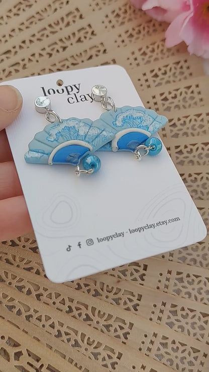 Orecchini Sensu "Onda Infinita" (Grande Onda e Argento) | Collezione I Love Japan