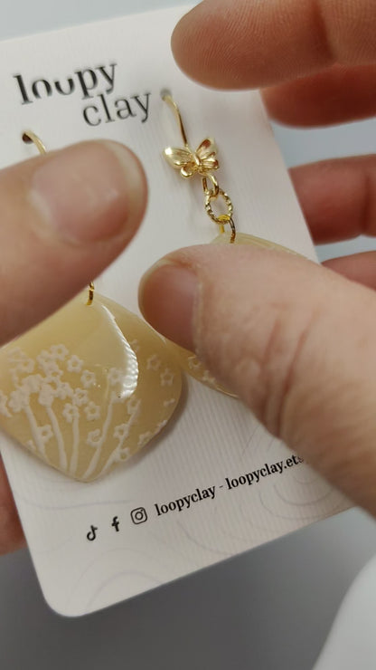 Dreaming Nature Earrings | Ancient Silk Embroidery