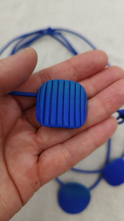 Minimal Design Necklace Electric Blue